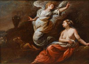 Carlo Francesco Nuolone (Milan, 1609 – 1662), The Angel's Apparition to Hagar and Ishmael